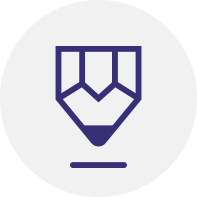 icon of a pencil contacting a surface